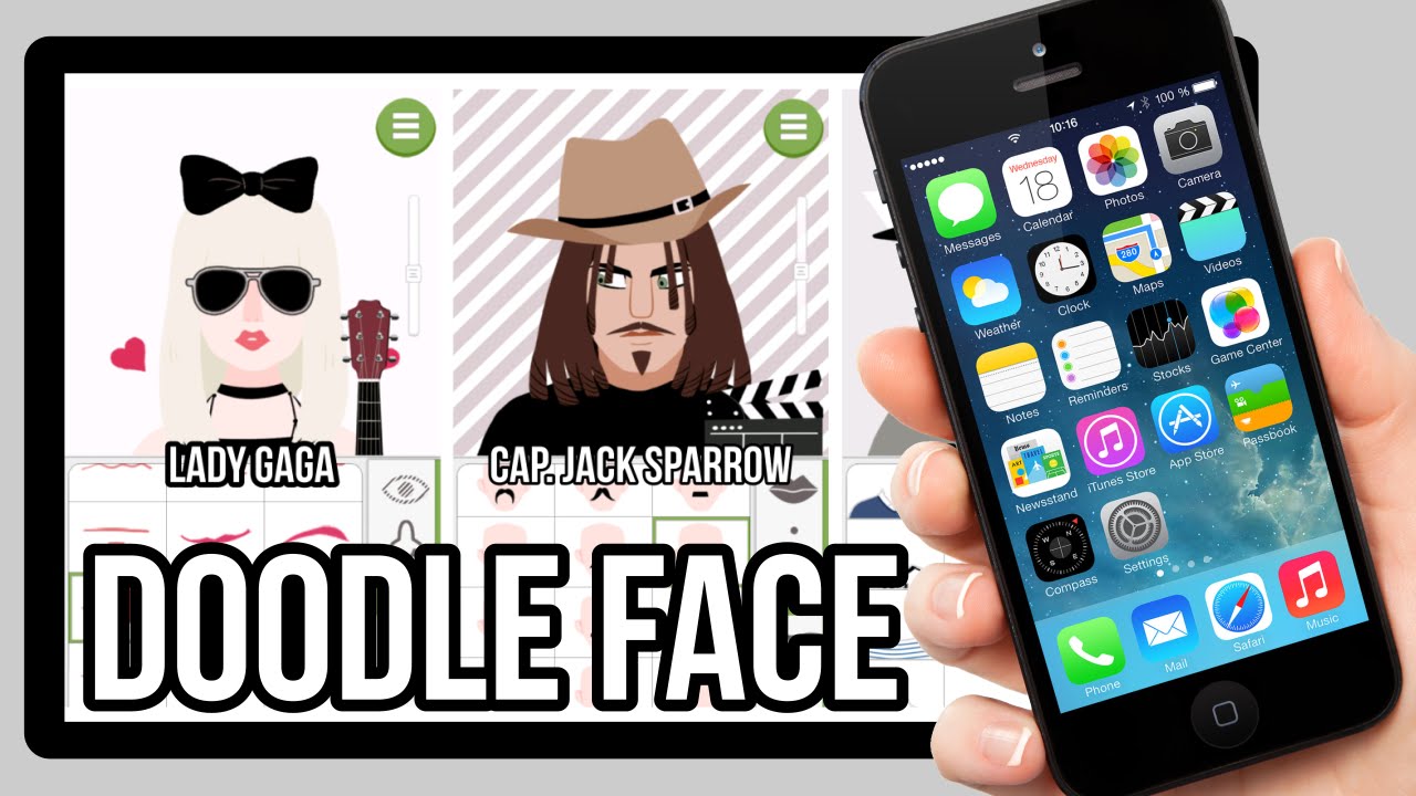 Doodle Face: Aplicativo show pra fazer imagens de perfil pras redes!