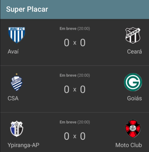 Super Placar - Jogos de Hoje APK pour Android Télécharger