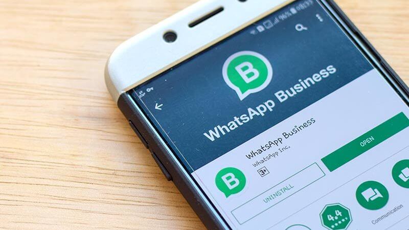 WhatsApp business travando no iphone