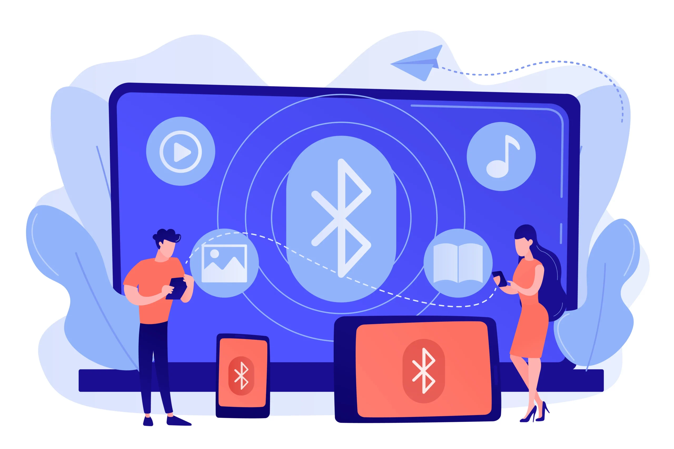 ilustração de conectividade bluetooth 