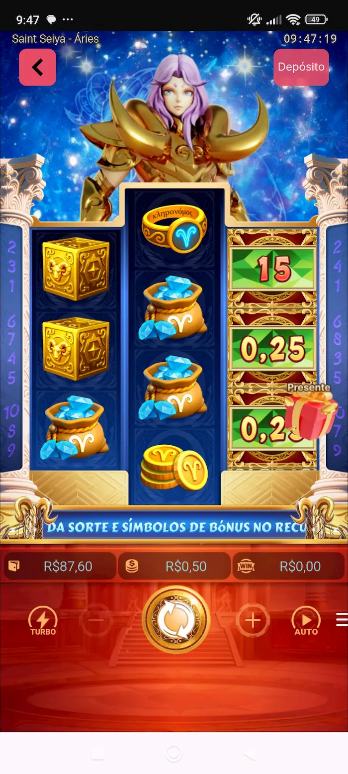 Jogo Cavaleiros do Zodiaco Slot