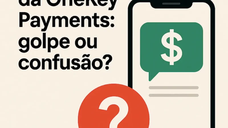 Recebi um Pix da OneKey Payments: golpe ou confusão?