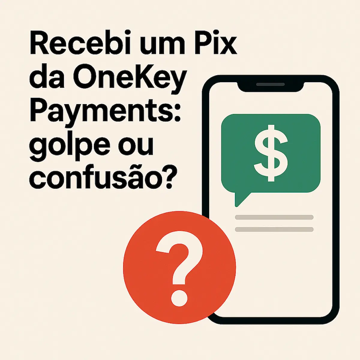 Recebi um Pix da OneKey Payments: golpe ou confusão?