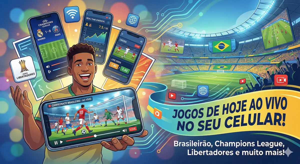 Jogos de hoje na TV: Como assistir futebol ao vivo pelo celular em 2026 Jogos de hoje na TV: Como assistir futebol ao vivo pelo celular em 2026