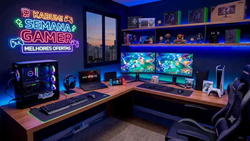 Semana Gamer na KaBuM!: Melhores Ofertas para Transformar o seu Setup