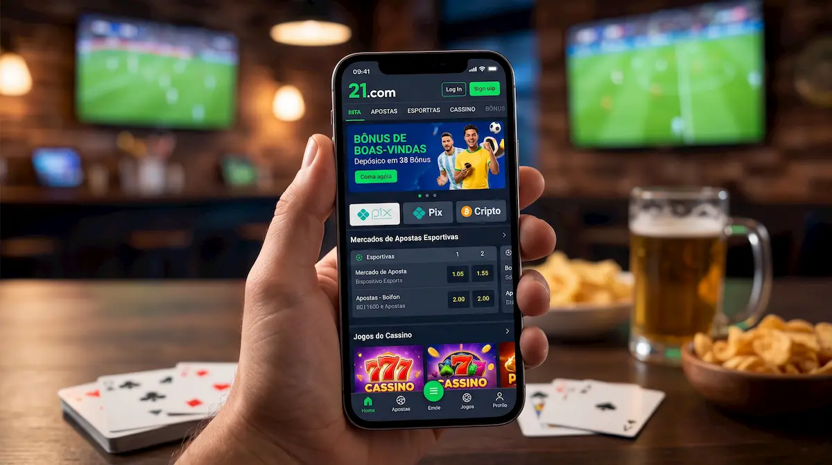 21.com é confiável em 2026? Jogos, bônus de até $5.000, saques Pix e apostas esportivas