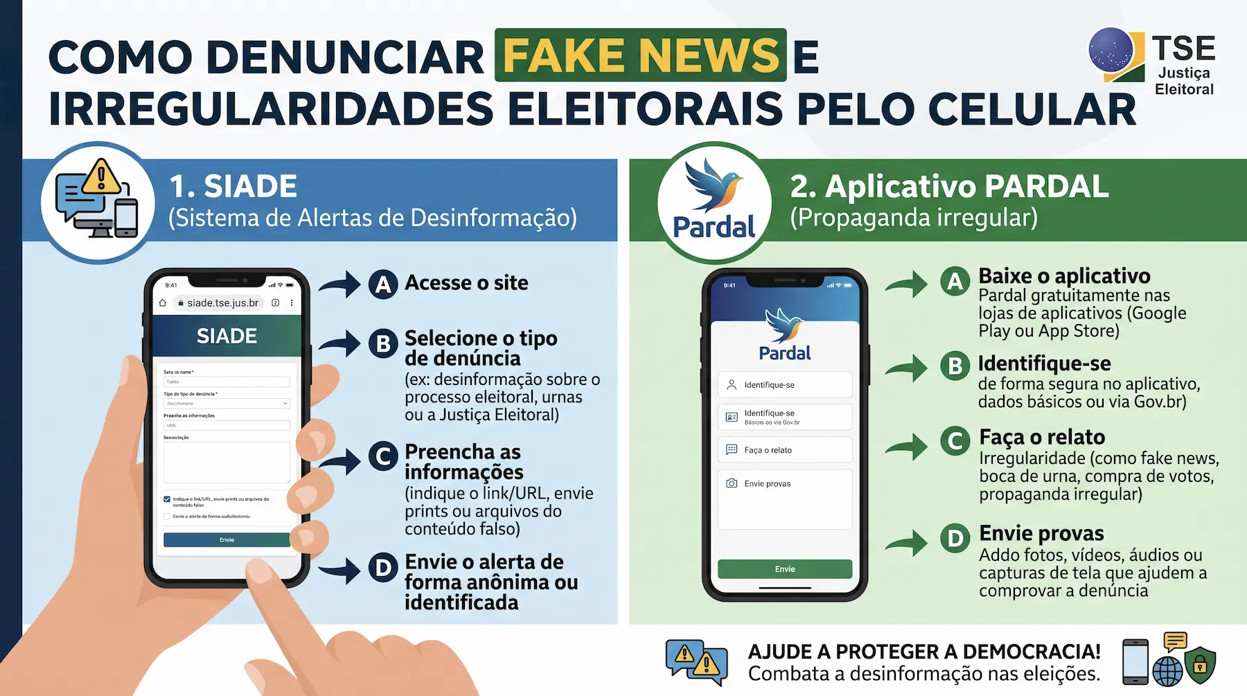 Como denunciar fake news da eleição pelo celular