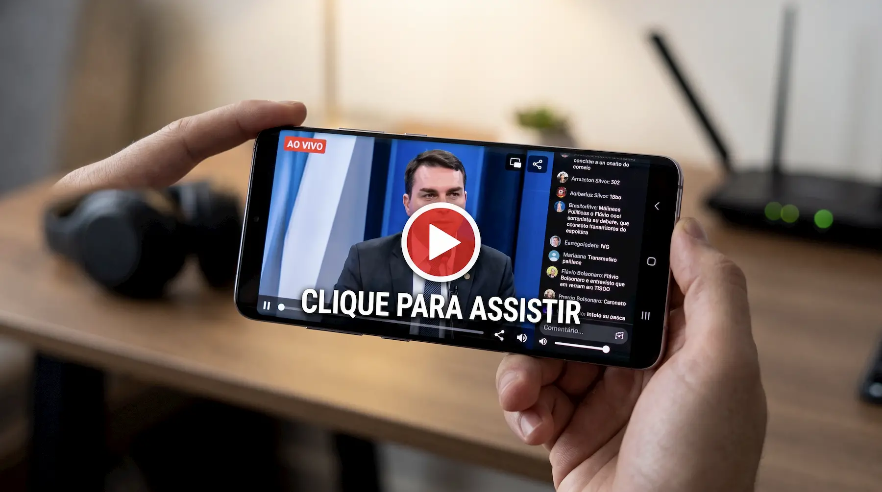 Tv Celular Flavio bolsonaro ao vivo